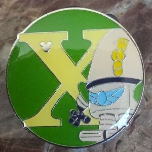 Disney Pin - Alphabet “X” Hidden Mickey Collector Trading Pin – 24 of 26